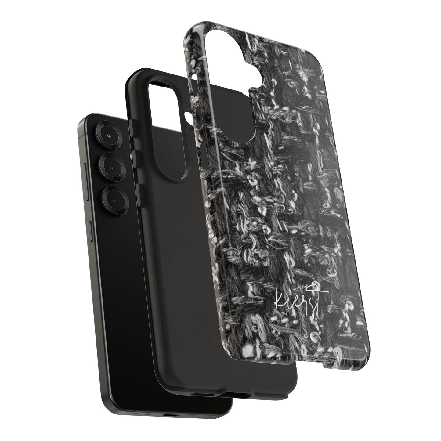 Grey Tweed Print Samsung Galaxy Phone Case