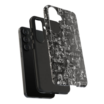 Grey Tweed Print Samsung Galaxy Phone Case