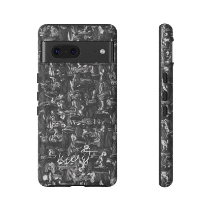 Grey Tweed Print Google Pixel Phone Case