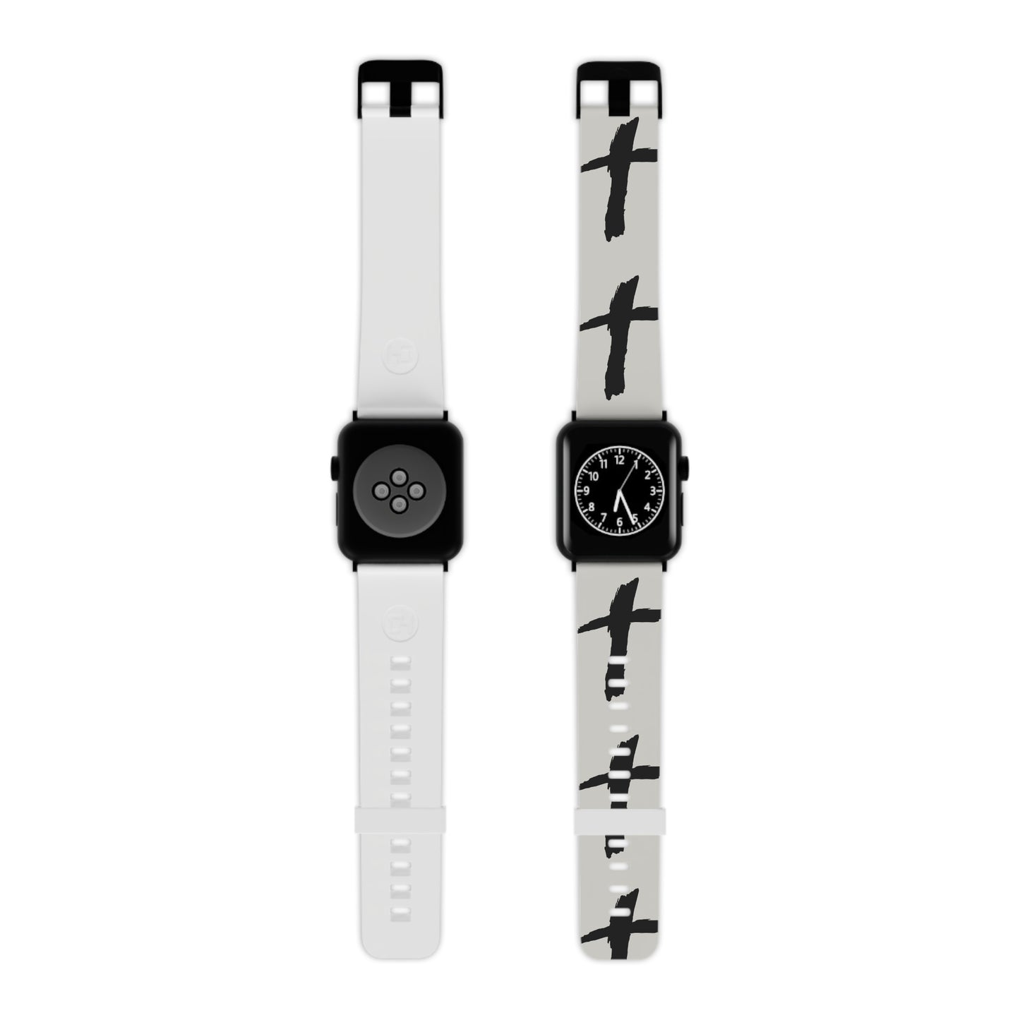 Black Brushstroke Cross Apple Watch Band