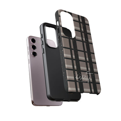 Elevated Neutrals Plaid Samsung Galaxy Case | Structured Style, Soft Edge
