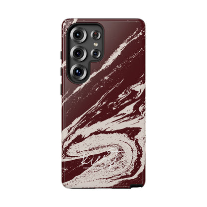 Cream Marble on Signature Velvet Noir Samsung Galaxy Phone Case