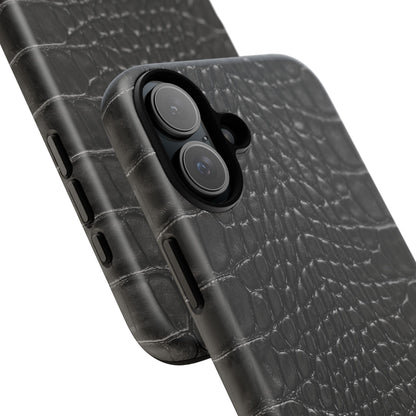 Black Alligator Print iPhone Case | Minimalist Edge Meets Everyday Function