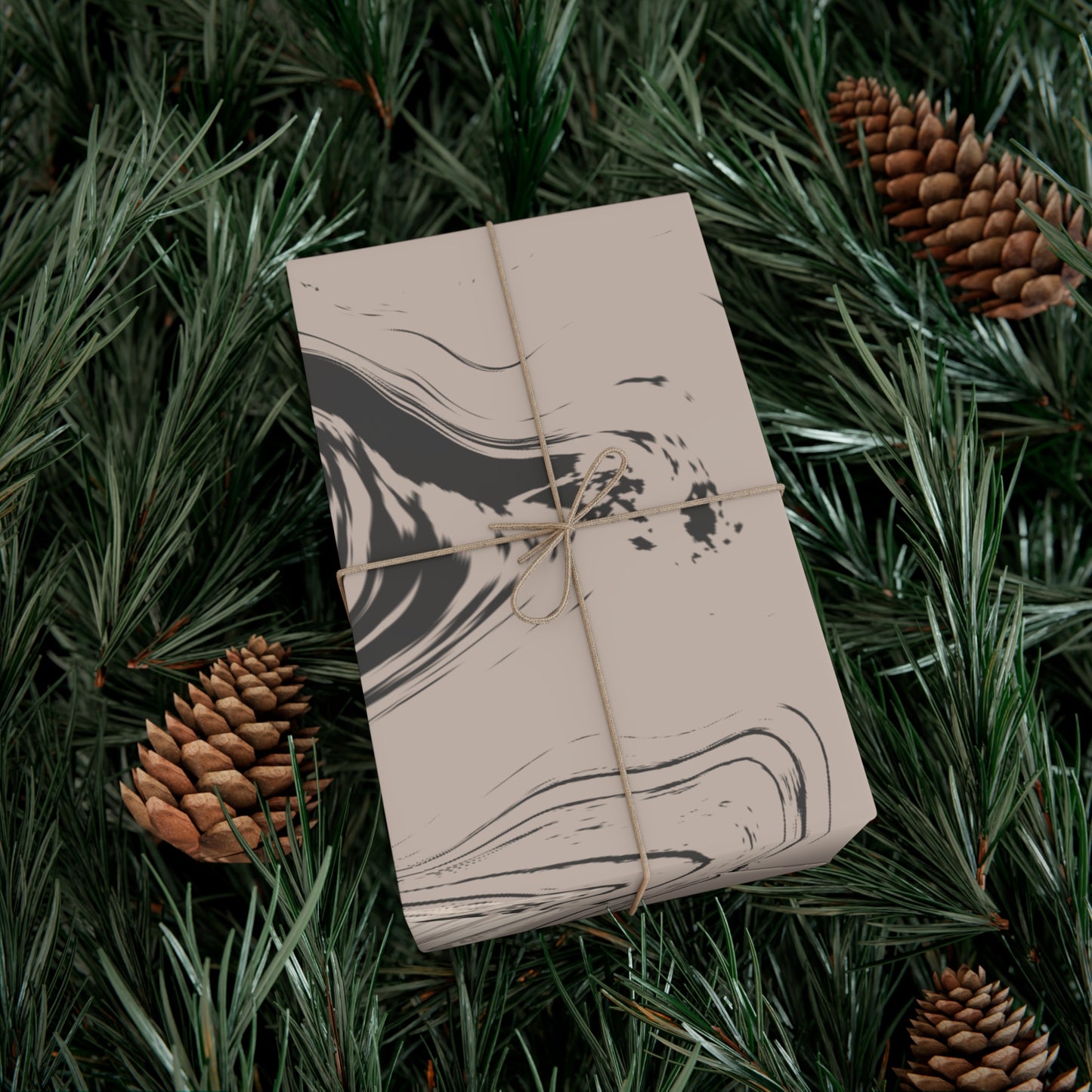 Cream, Grey, and Taupe Marble Gift Wrapping Paper