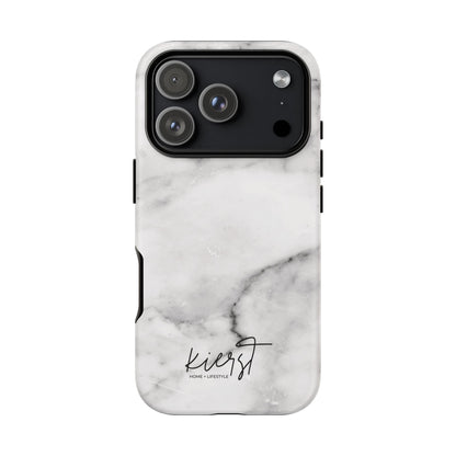 Lived-In White and Grey Marble iPhone Case