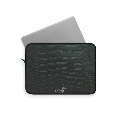 Emerald Crocodile Laptop Sleeve | Quiet Luxury for Your Tech