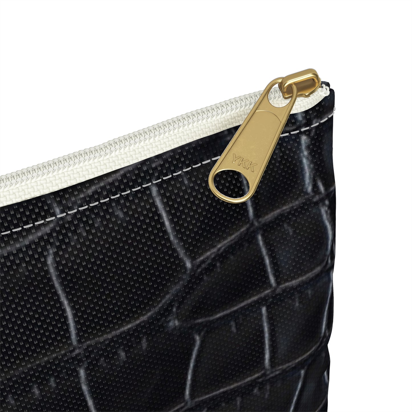 Black Crocodile Accessory Pouch