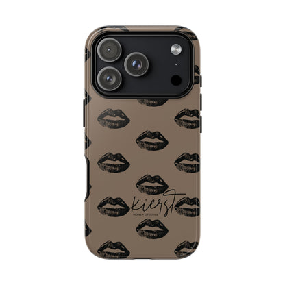 Black Lips and Mocha iPhone Case