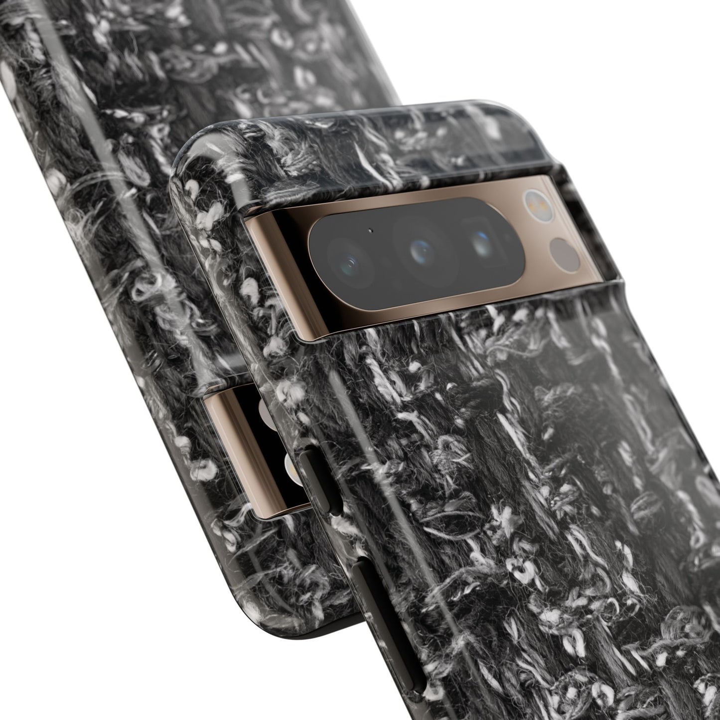 Grey Tweed Print Google Pixel Phone Case