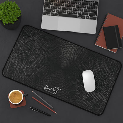 Black + Grey Snake Print Desk Mat