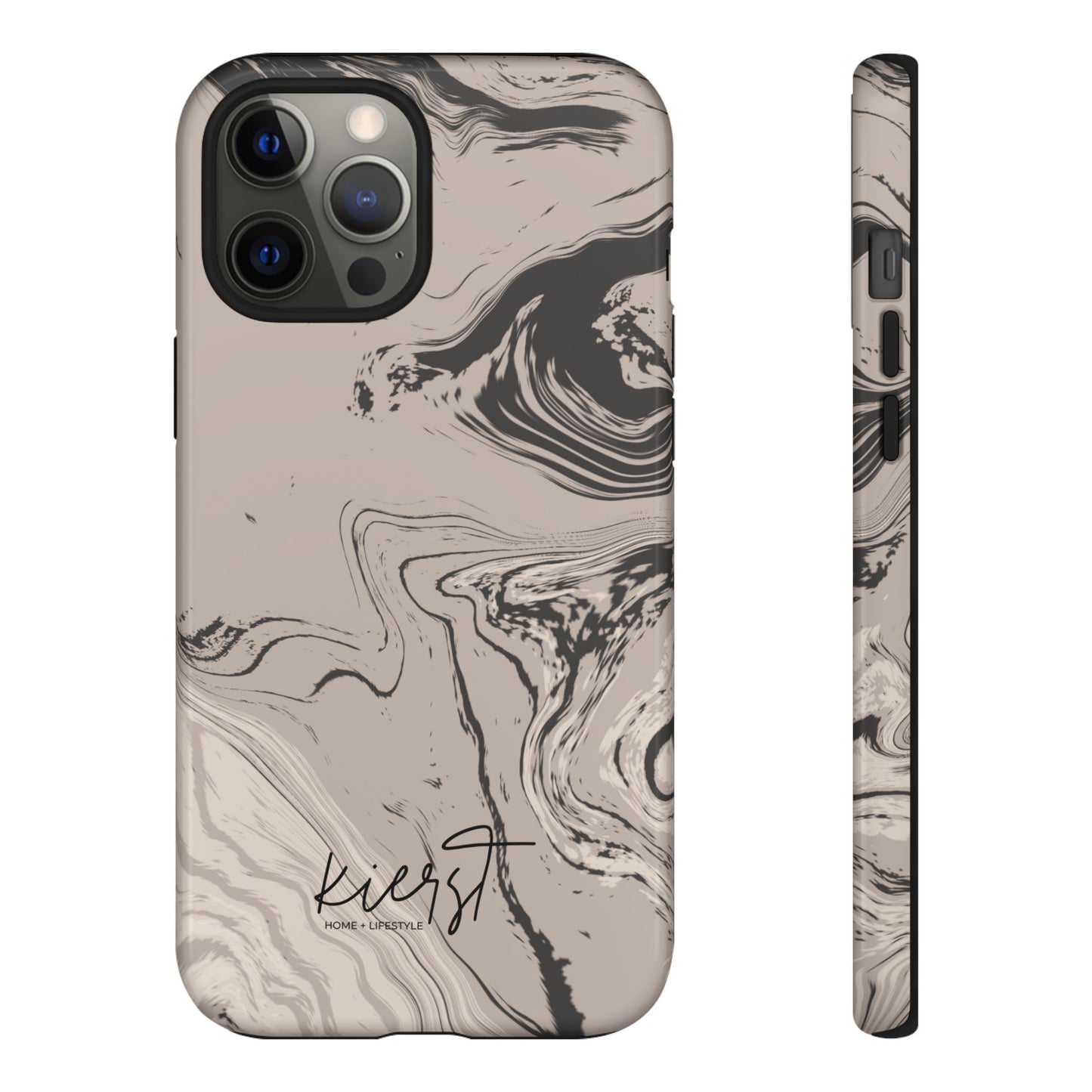 Cream, Grey, and Taupe Marble iPhone Case | A Bold Neutral Grounded in Softness