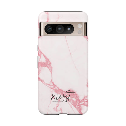 Pink & White Marble Google Pixel Case | Soft Polish, Everyday Protection