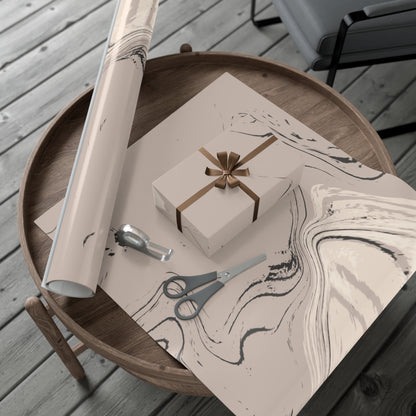 Cream, Grey, and Taupe Marble Gift Wrapping Paper