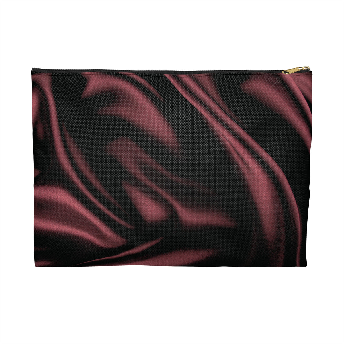 Signature Velvet Noir Silk Print Accessory Pouch