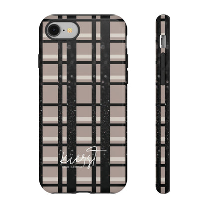 Elevated Neutrals Plaid iPhone Case | Classic Pattern, Modern Contrast