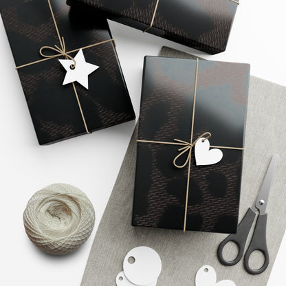 Black Leopard Gift Wrapping Paper