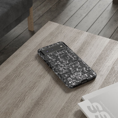 Grey Tweed Print Google Pixel Phone Case