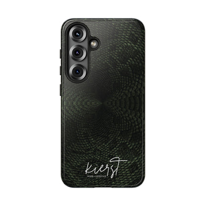 Deep Rich Green Snake Print Samsung Galaxy Phone Case