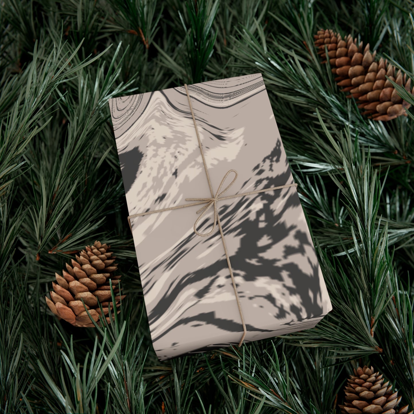 Cream, Grey, and Taupe Marble Gift Wrapping Paper