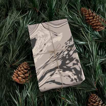 Cream, Grey, and Taupe Marble Gift Wrapping Paper