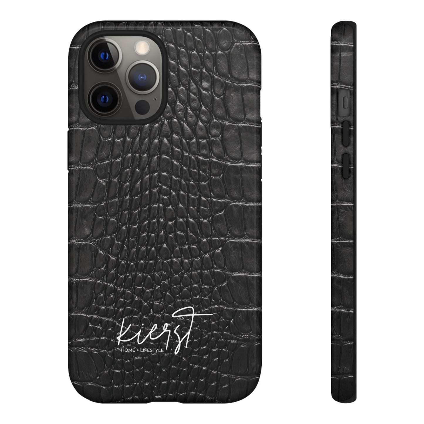 Black Alligator Print iPhone Case