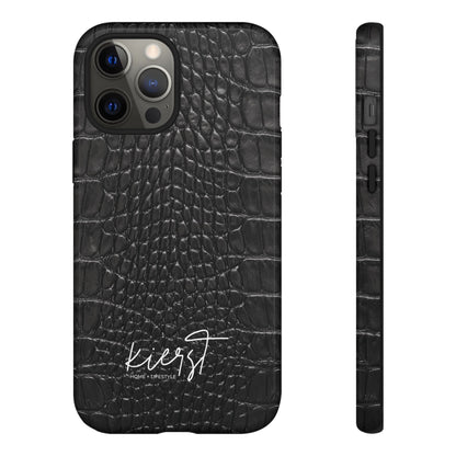 Black Alligator Print iPhone Case