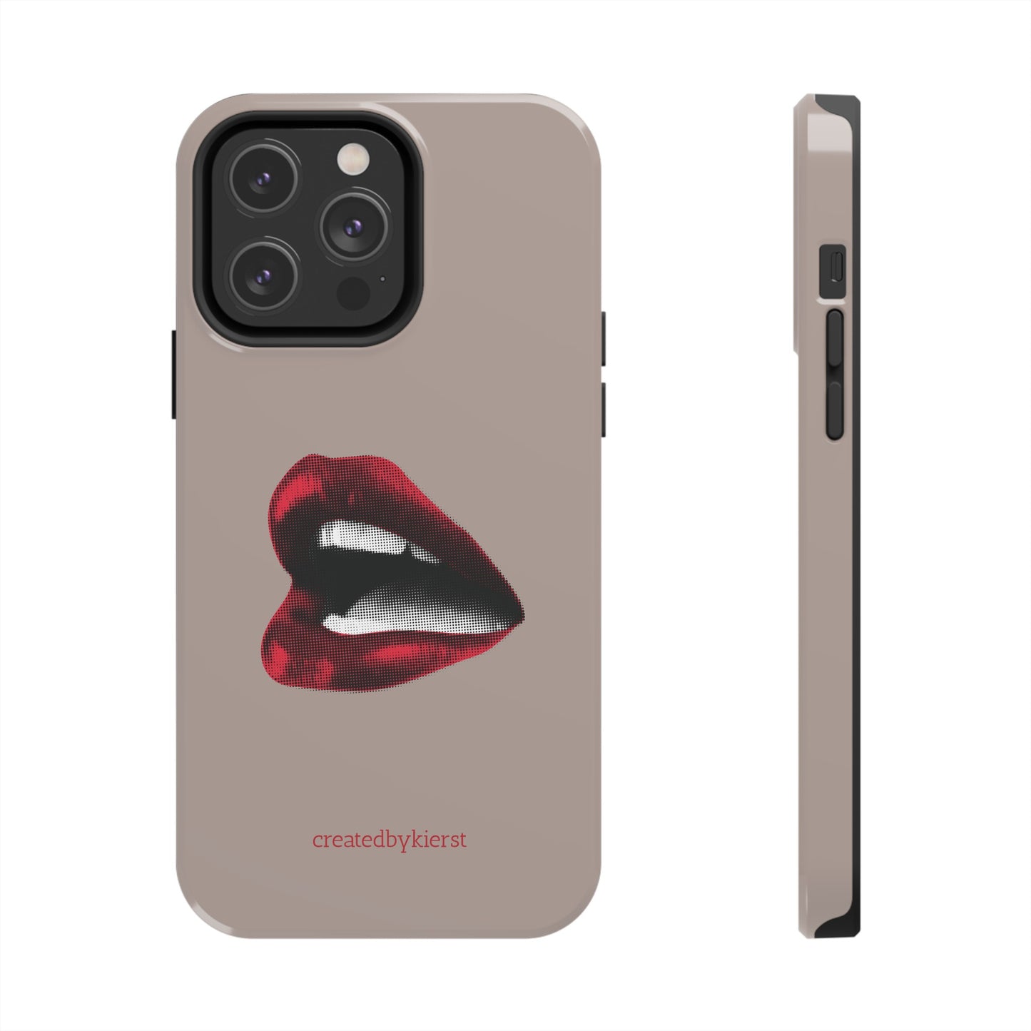 Vintage Newspaper Red Lips iPhone Case