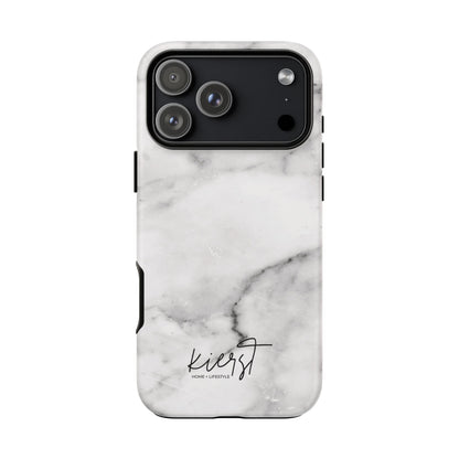Lived-In White and Grey Marble iPhone Case