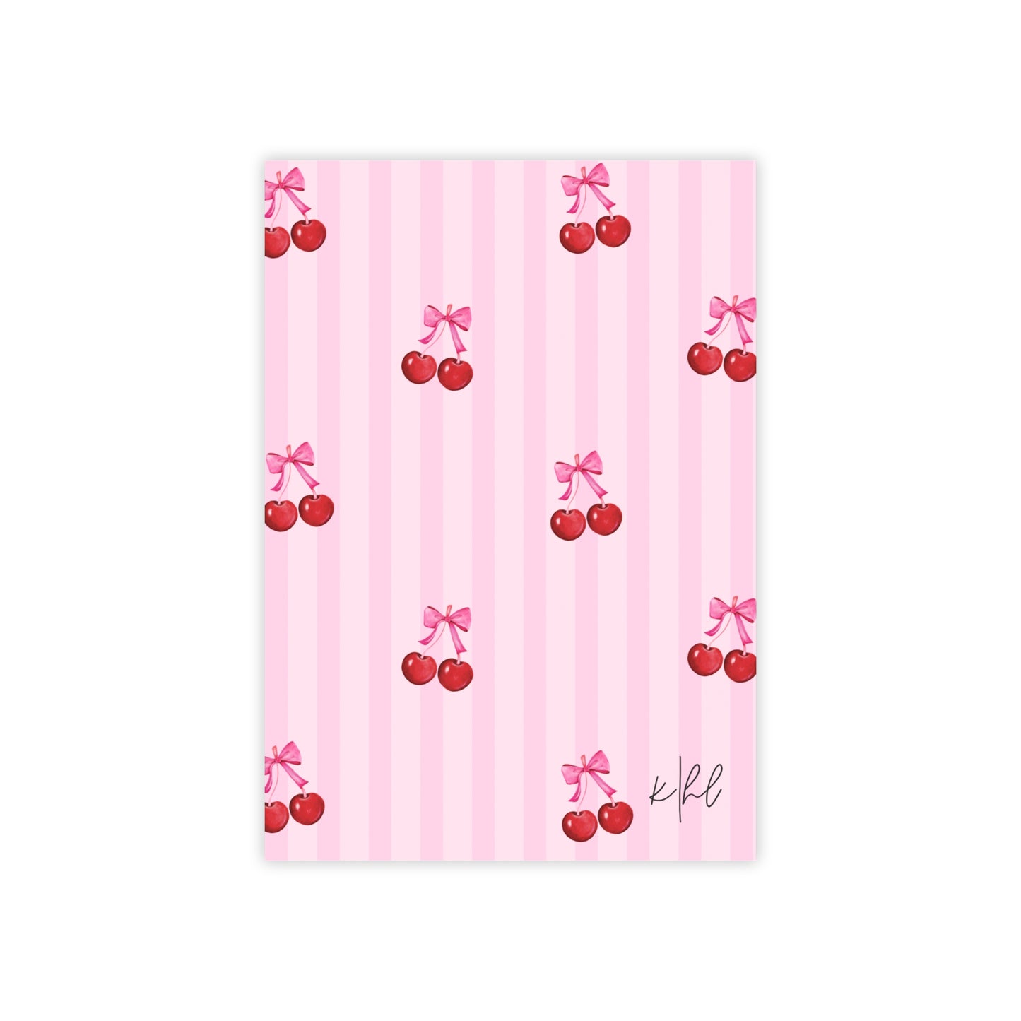 Cherries on Pink Stripes Post-it® Note Pad