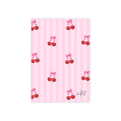 Cherries on Pink Stripes Post-it® Note Pad