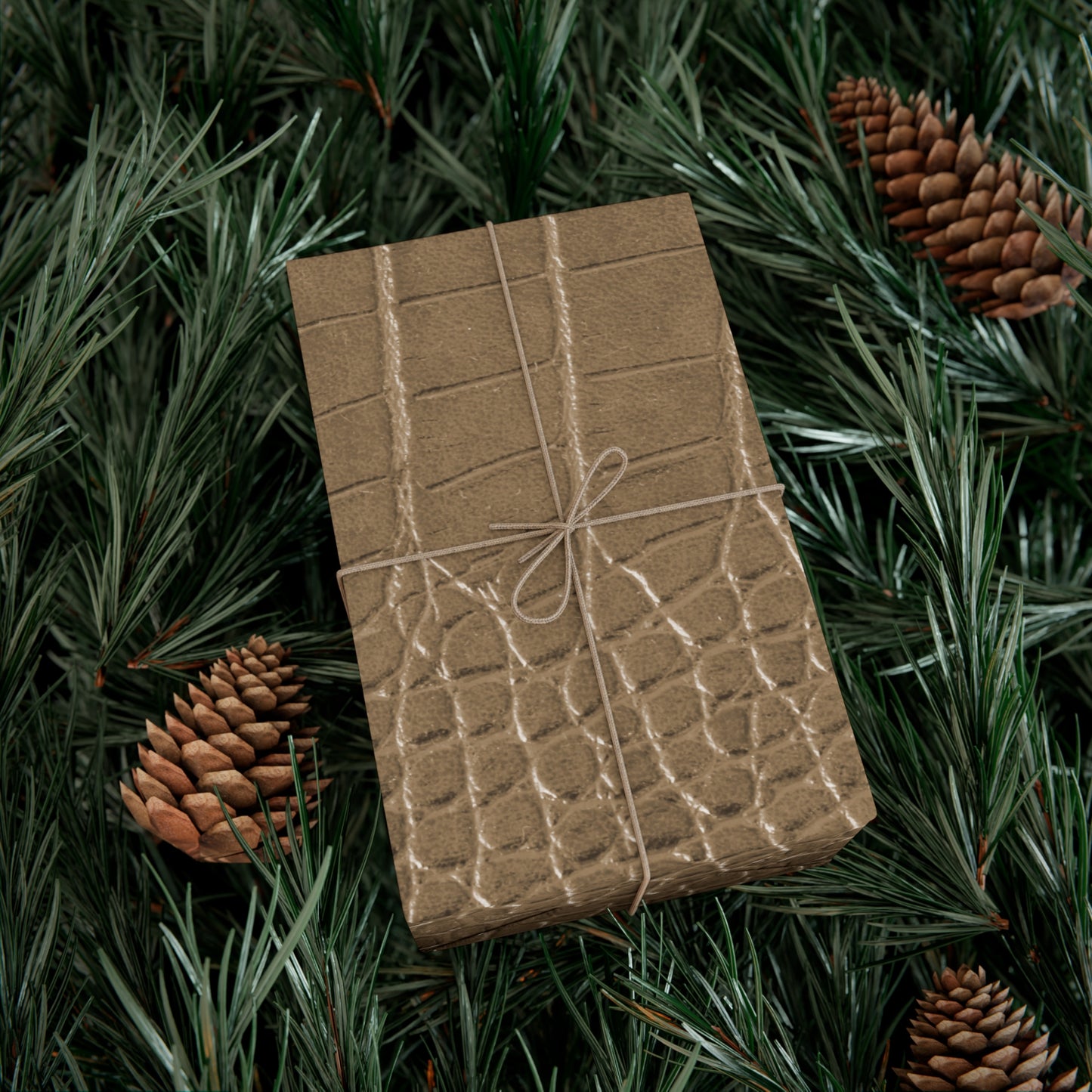 Tan Alligator Gift Wrapping Paper