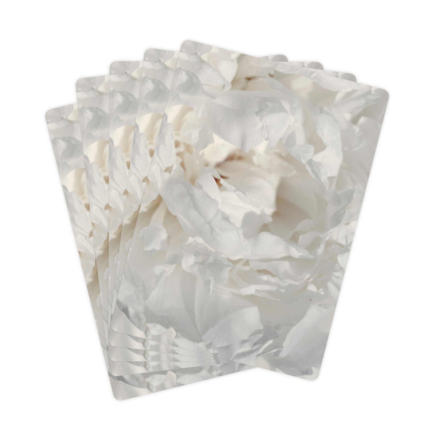 White Peony Poker Cards