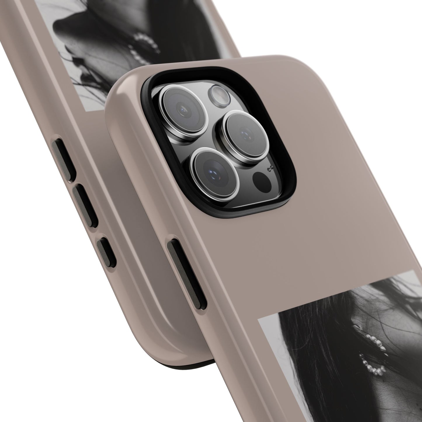 Black & White Fashion Portrait iPhone Case