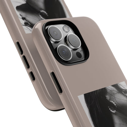 Black & White Fashion Portrait iPhone Case