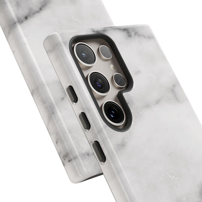 Lived-In White and Grey Marble Samsung Galaxy Case | Soft Strength, Redefined