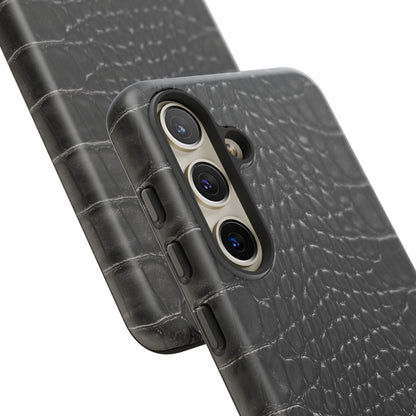 Black Alligator Print Samsung Galaxy Case | Refined Impact, Bold Simplicity