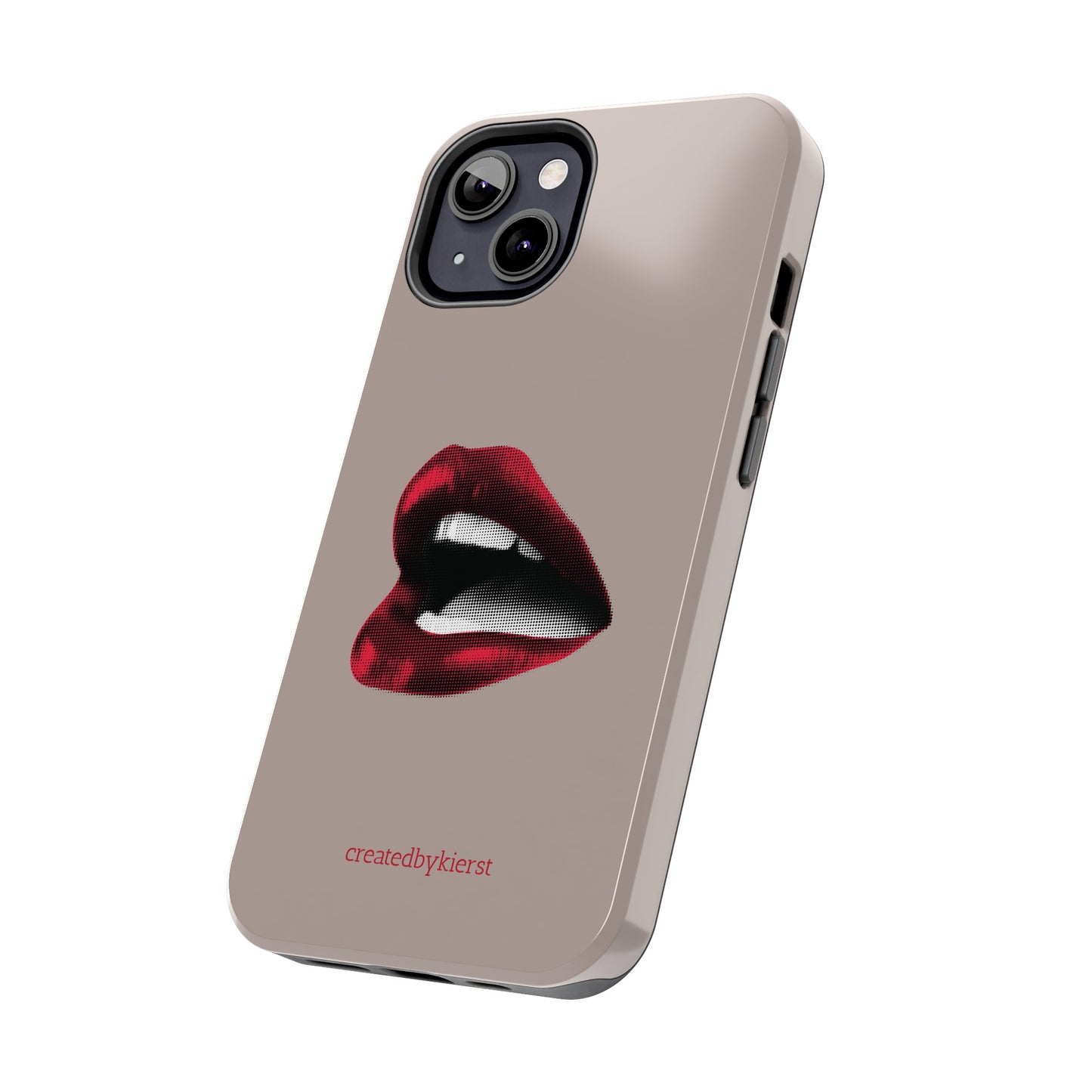 Vintage Newspaper Red Lips iPhone Case