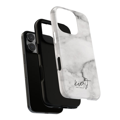 Lived-In White and Grey Marble iPhone Case | Curated Calm, Captured in Marble