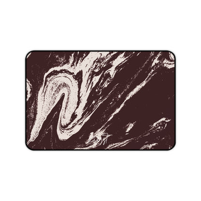 Cream Marble on Signature Velvet Noir Desk Mat