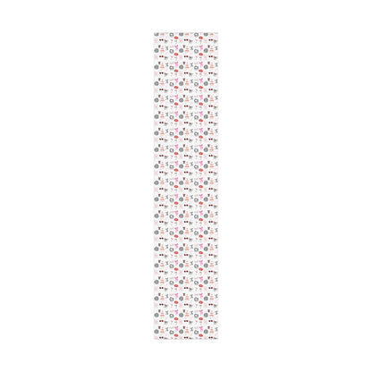 Edge of Romance Wrapping Paper | White Background Gift Wrap with Chic Sticker-Inspired Design