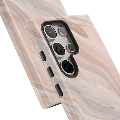 Blush Swirl Marble Samsung Galaxy Phone Case | Subtle Design, Timeless Tone