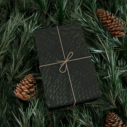 Deep Rich Green Snake Print Gift Wrapping Paper