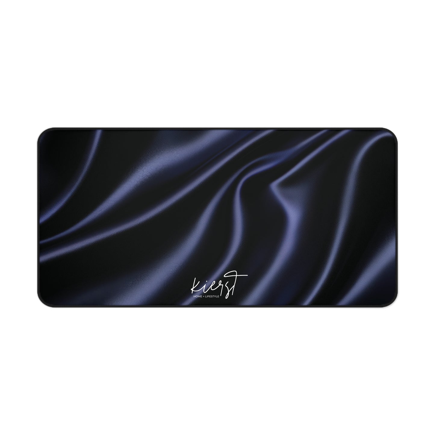 Navy Silk Print Desk Mat