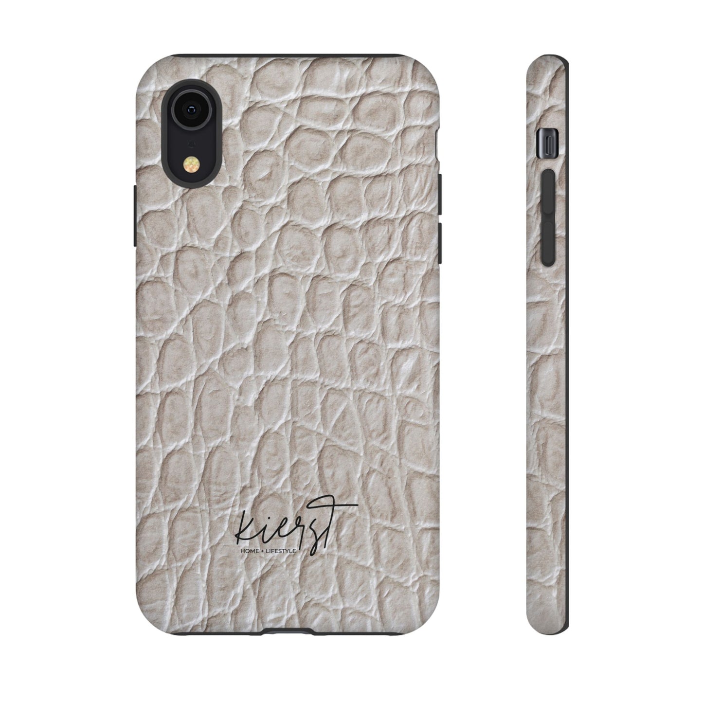 Cream Reptile Print iPhone Case
