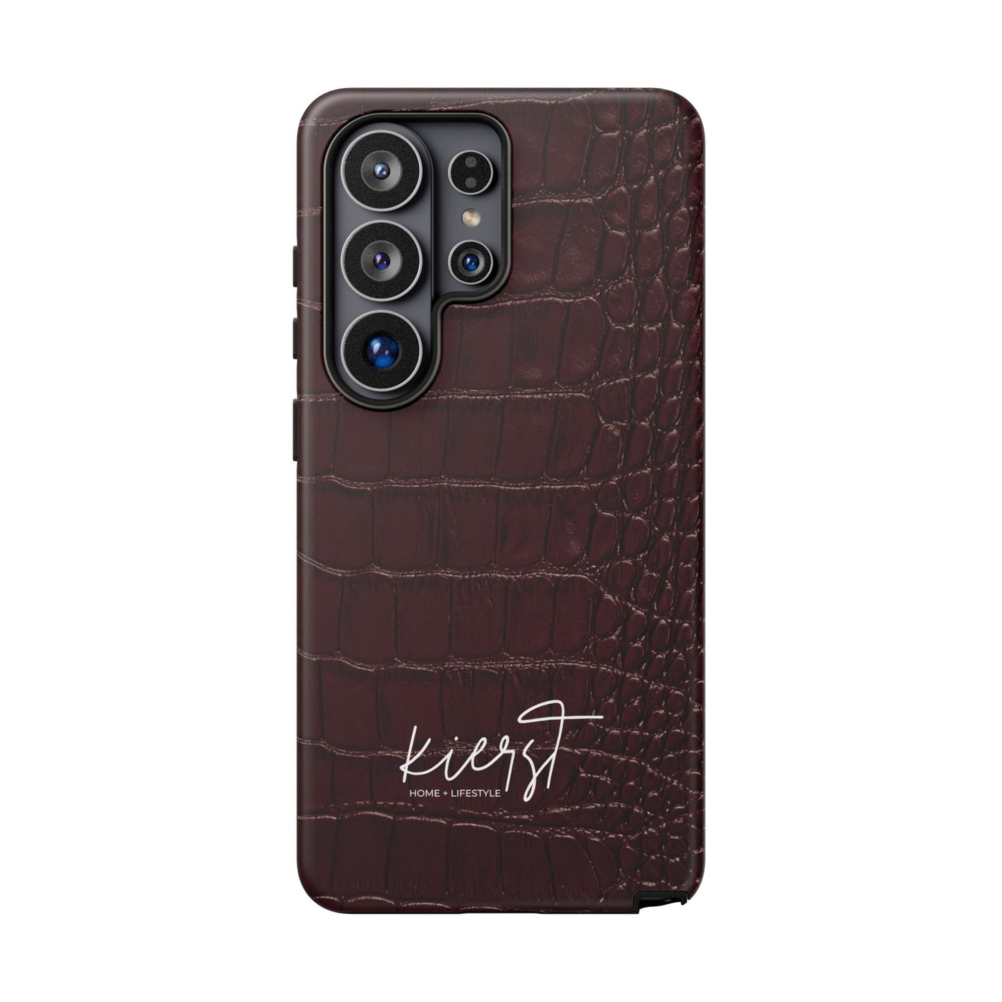 Signature Velvet Noir Crocodile Print Samsung Galaxy Phone Case