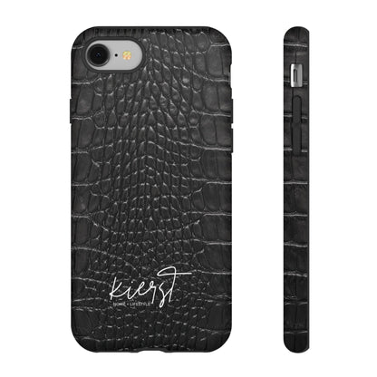 Black Alligator Print iPhone Case