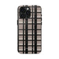 Tan, Black, and Black Glitter Plaid iPhone Case