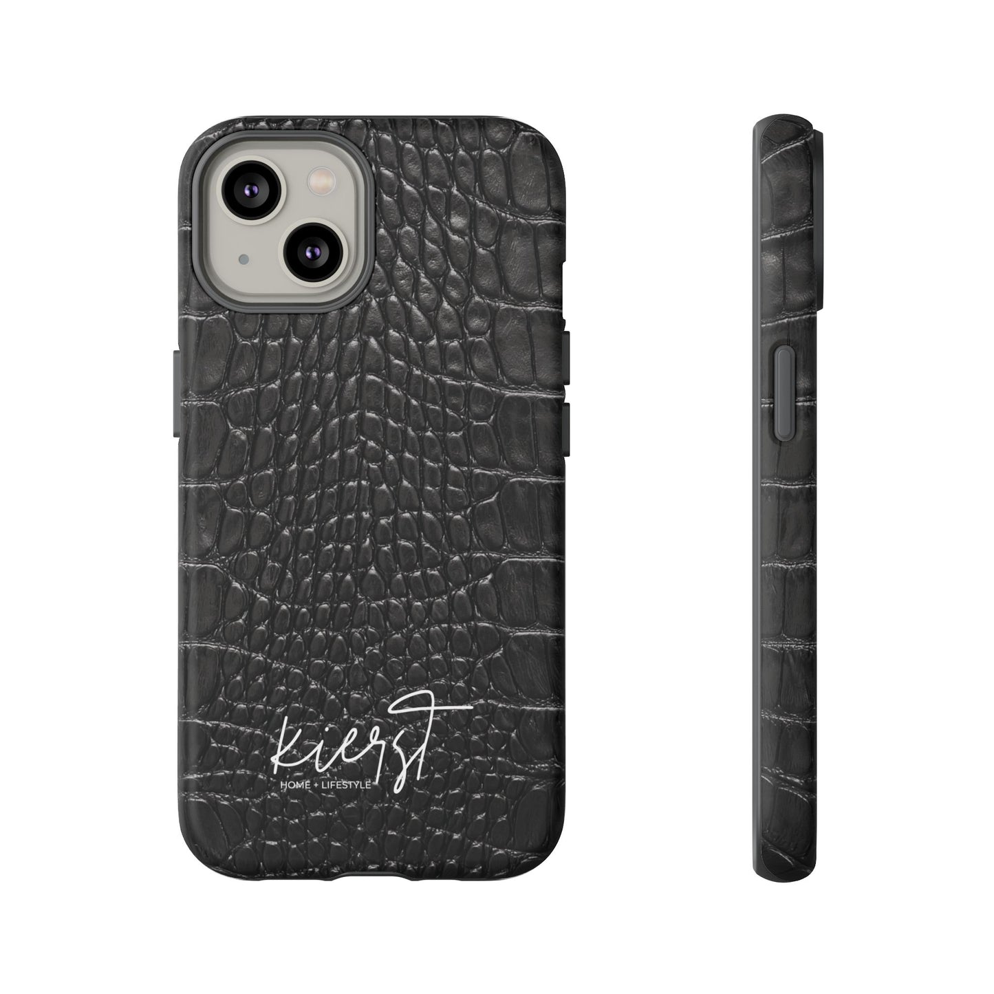 Black Alligator Print iPhone Case