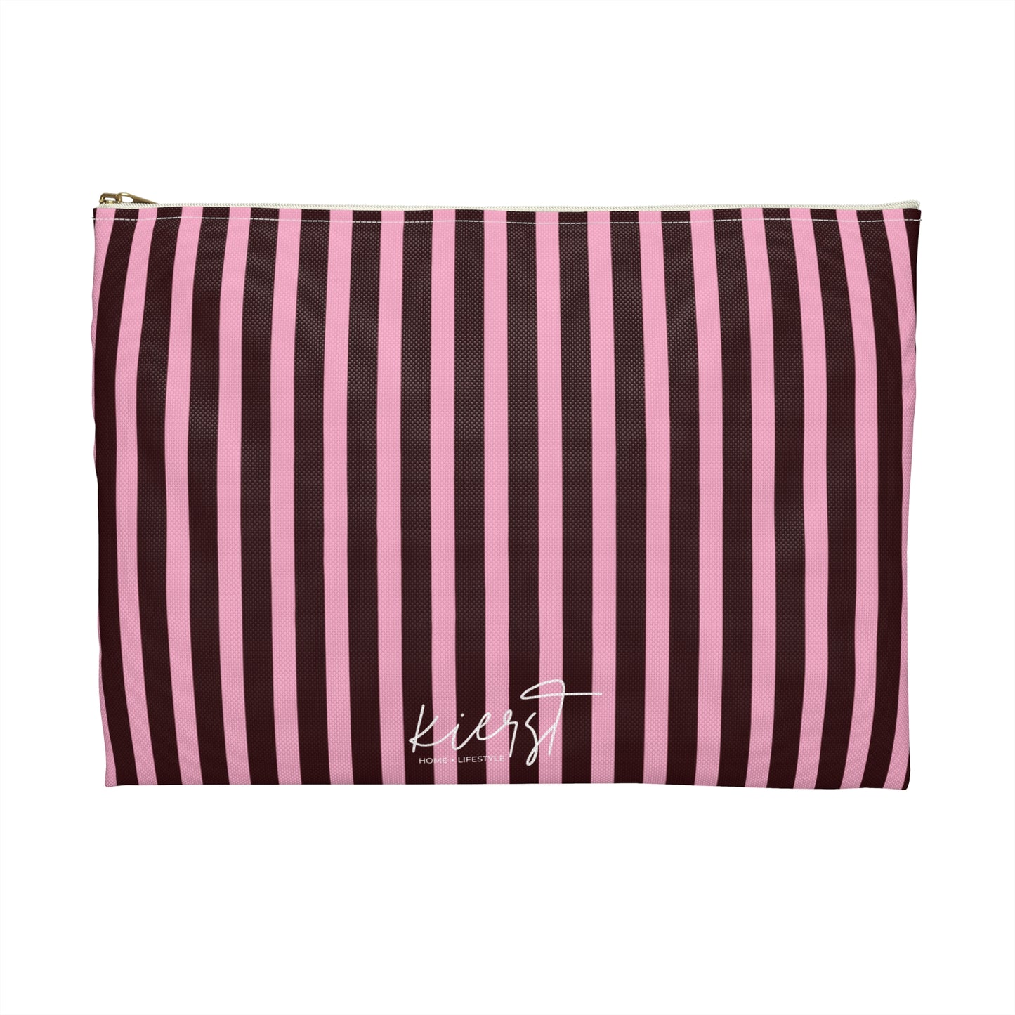 Signature Velvet Noir + Pink Stripes Accessory Pouch