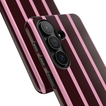 Signature Velvet Noir + Pink Stripes Samsung Galaxy Phone Case